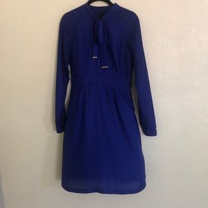 Royal blue secretary formal style dress
